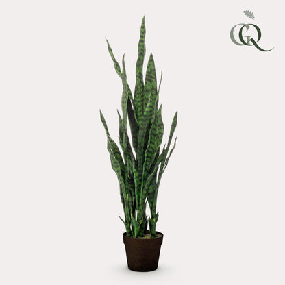 Kunstplant - Sanseveria black coral - Vrouwentong - 97 cm - Forestbloom