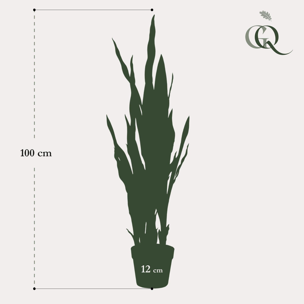 Kunstplant - Sanseveria black coral - Vrouwentong - 97 cm - Forestbloom