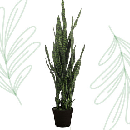 Kunstplant - Sanseveria black coral - Vrouwentong - 97 cm - Forestbloom