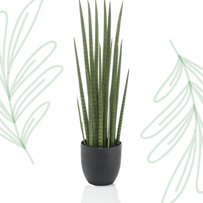 Kunstplant - Sanseveria Cylindrica - Vrouwentong - 70 cm - Forestbloom