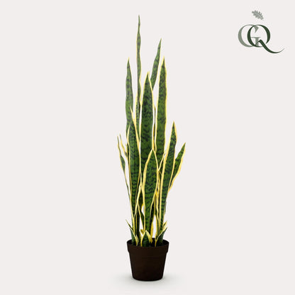 Kunstplant - Sanseveria Trifasciata - Vrouwentong - 97 cm - Forestbloom
