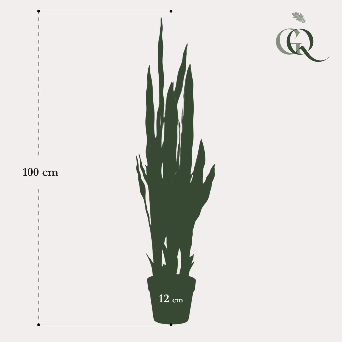 Kunstplant - Sanseveria Trifasciata - Vrouwentong - 97 cm - Forestbloom