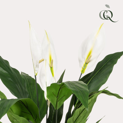 Kunstplant - Spathiphyllum - Lepelplant - 90 cm - Forestbloom