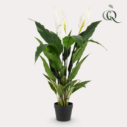 Kunstplant - Spathiphyllum - Lepelplant - 90 cm - Forestbloom