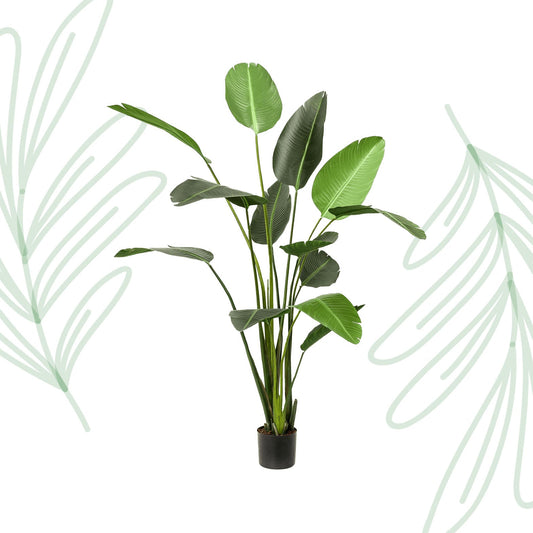 Kunstplant - Strelitzia Nicolai - Paradijsvogelbloem - 230 cm - Forestbloom