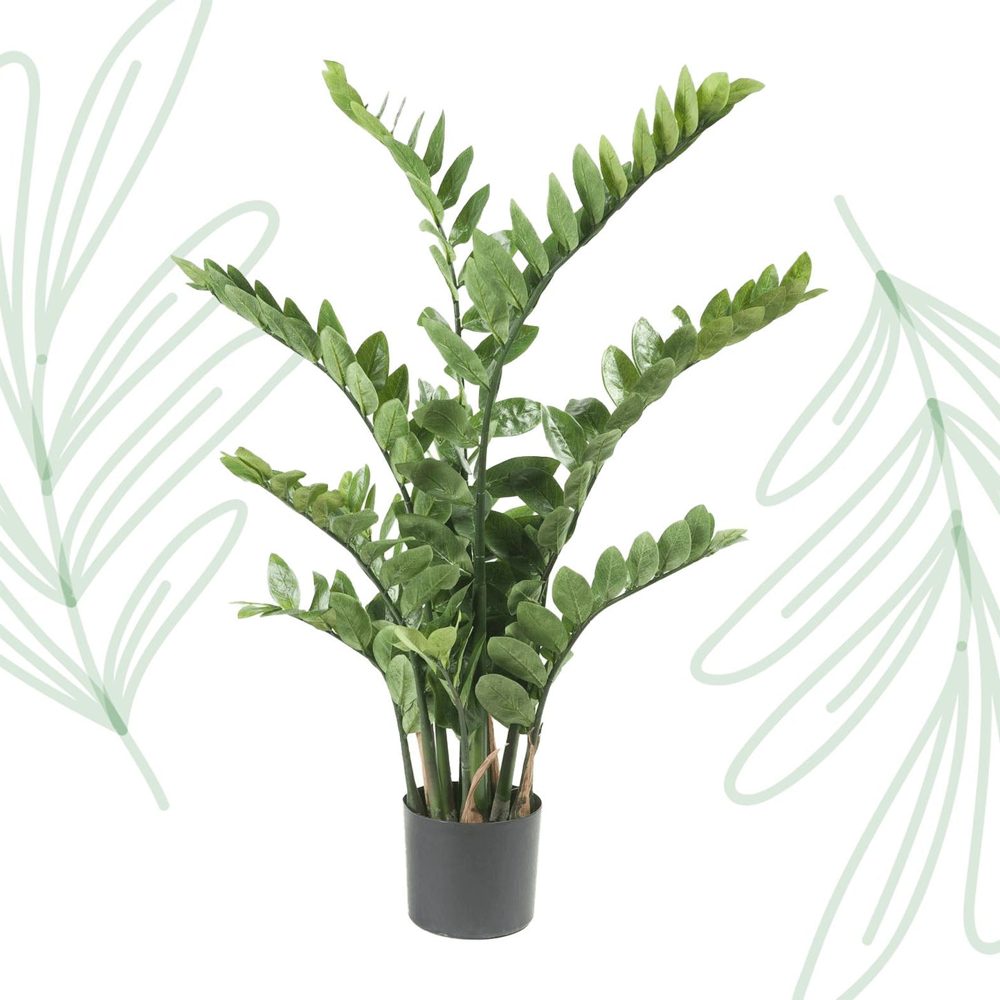Kunstplant - Zamioculcas - Kamerpalm - 110 cm - Forestbloom