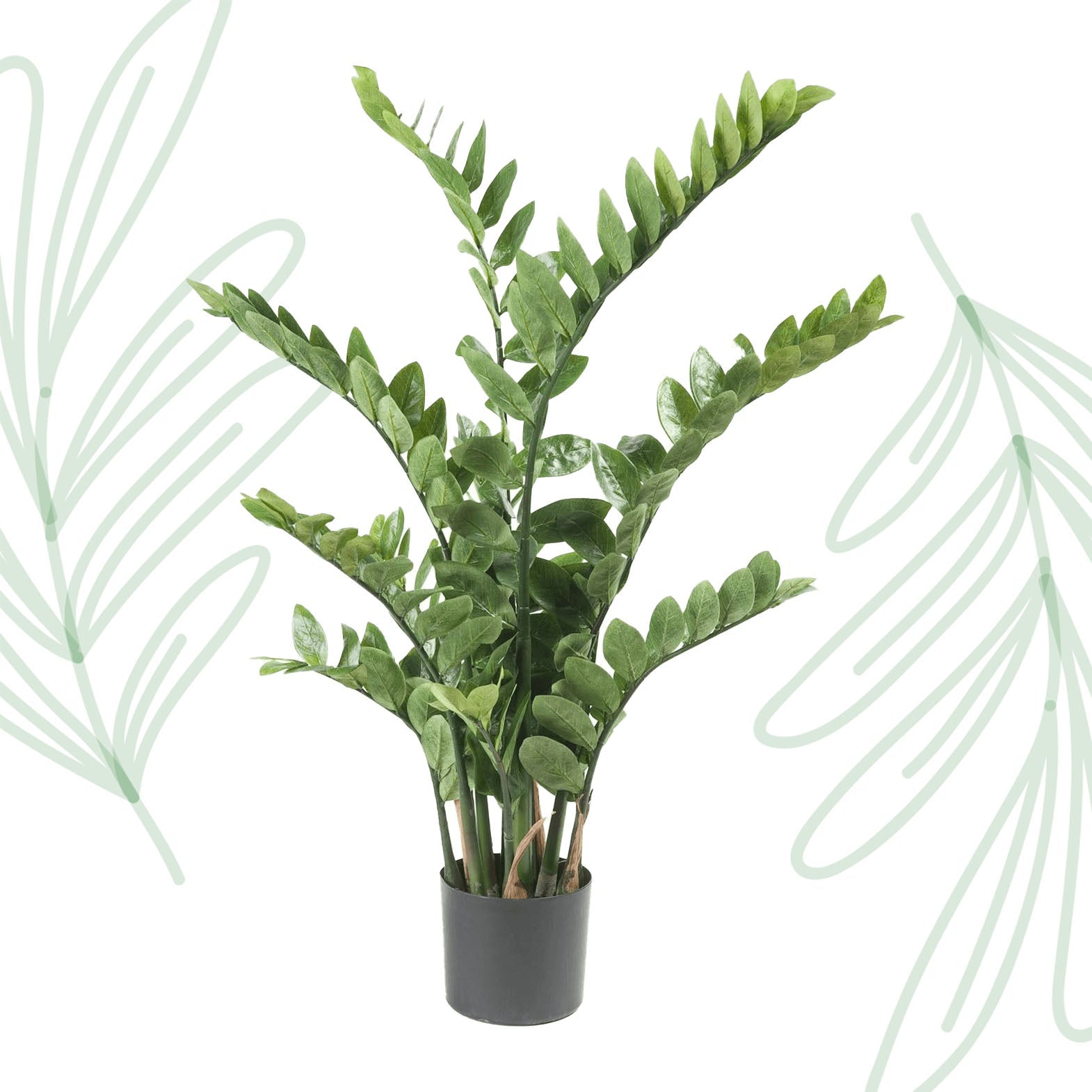 Kunstplant - Zamioculcas - Kamerpalm - 110 cm - Forestbloom