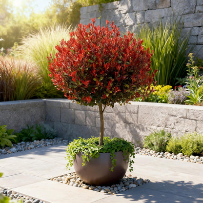 Plant op Stam - Photinia fraseri Little Red Robin - Terras Plant - Winterhard - Forestbloom