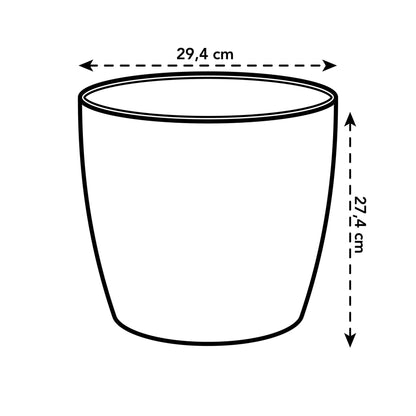 Pot elho Brussels Round Wit D30 x H27 - Forestbloom