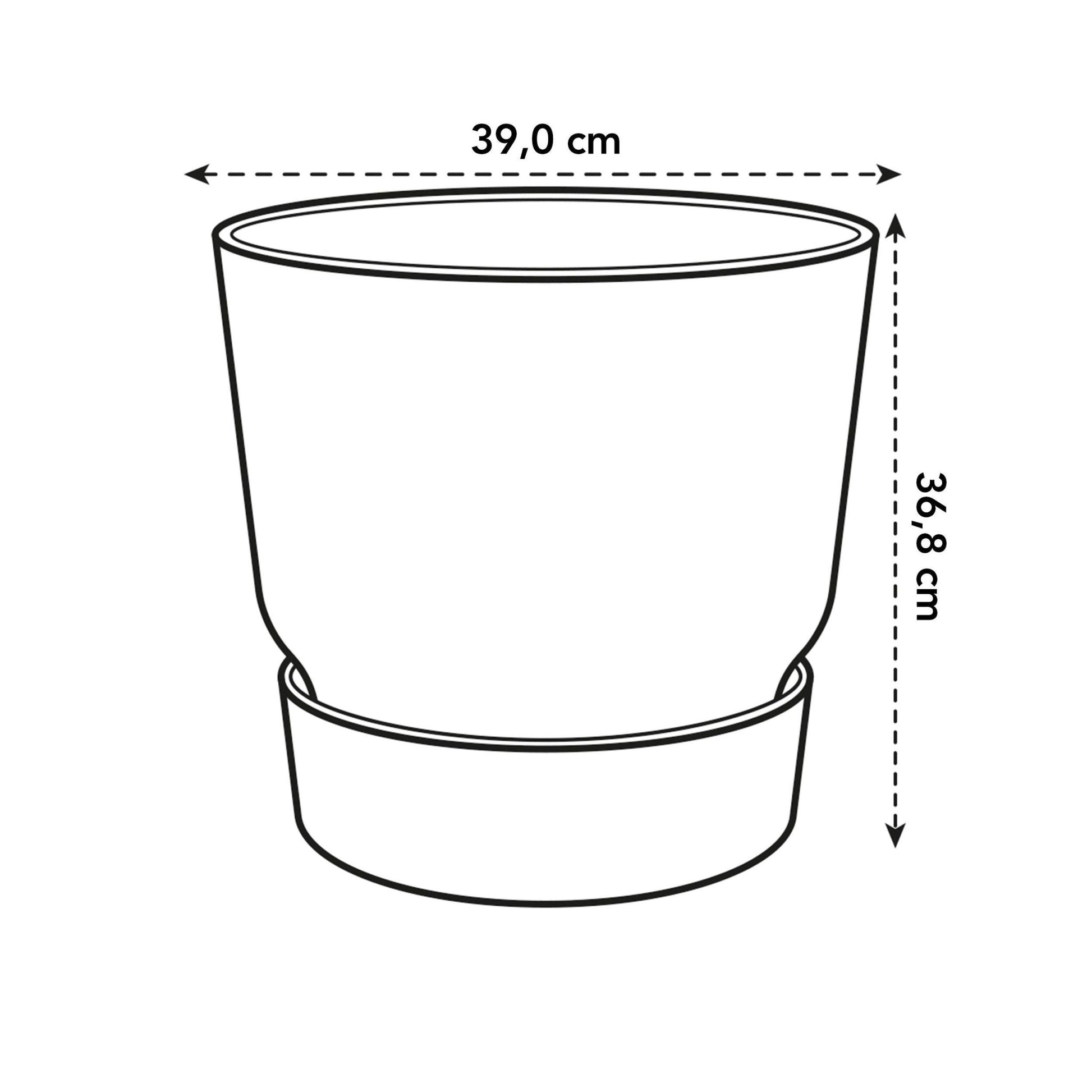 Pot elho Greenville Round grijs - D39 x H37 - Forestbloom