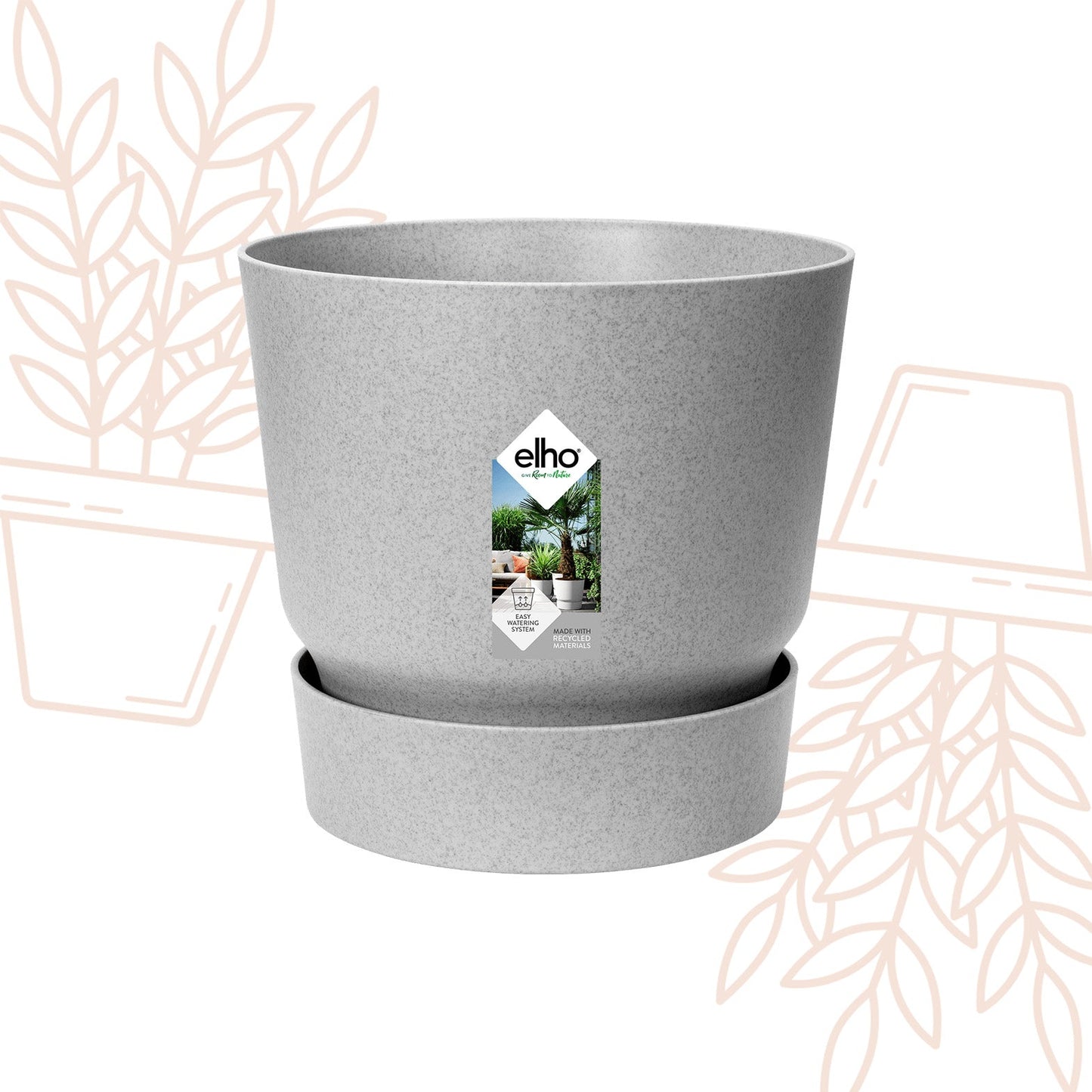 Pot elho Greenville Round grijs - D39 x H37 - Forestbloom