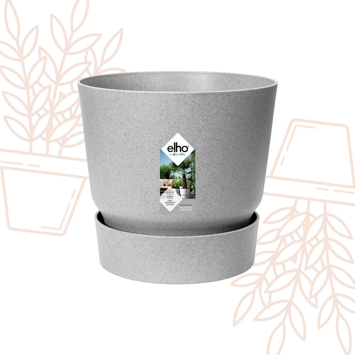 Pot elho Greenville Round grijs - D39 x H37 - Forestbloom