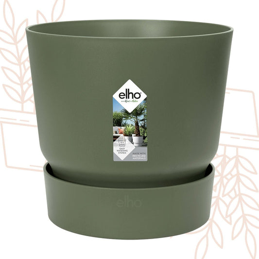 Pot elho Greenville Round groen - D14 x H13 - Forestbloom