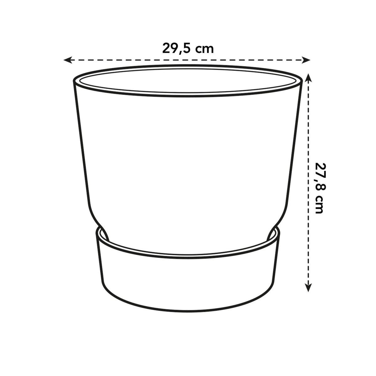 Pot elho Greenville Round groen - D30 x H28 - Forestbloom