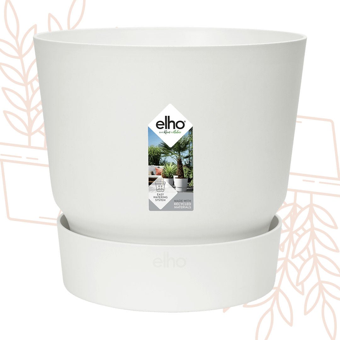 Pot elho Greenville Round wit - D14 x H13 - Forestbloom