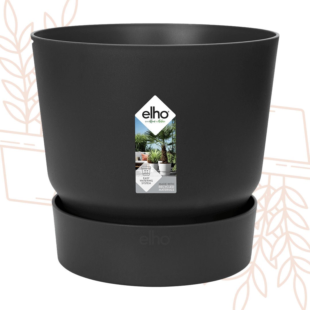 Pot elho Greenville Round zwart - D14 x H13 - Forestbloom