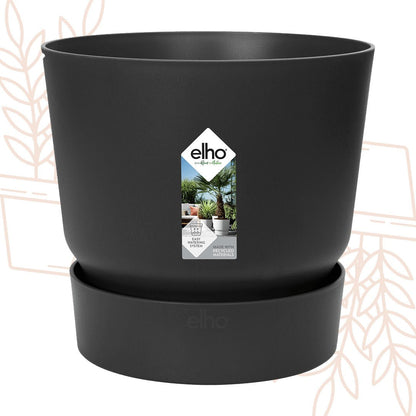 Pot elho Greenville Round zwart - D14 x H13 - Forestbloom