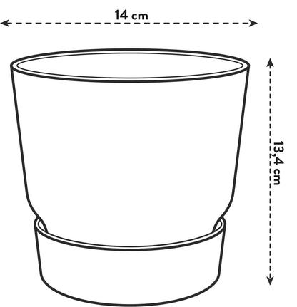 Pot elho Greenville Round zwart - D14 x H13 - Forestbloom