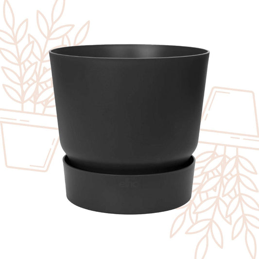 Pot elho Greenville Round zwart - D24 x H23 - Forestbloom