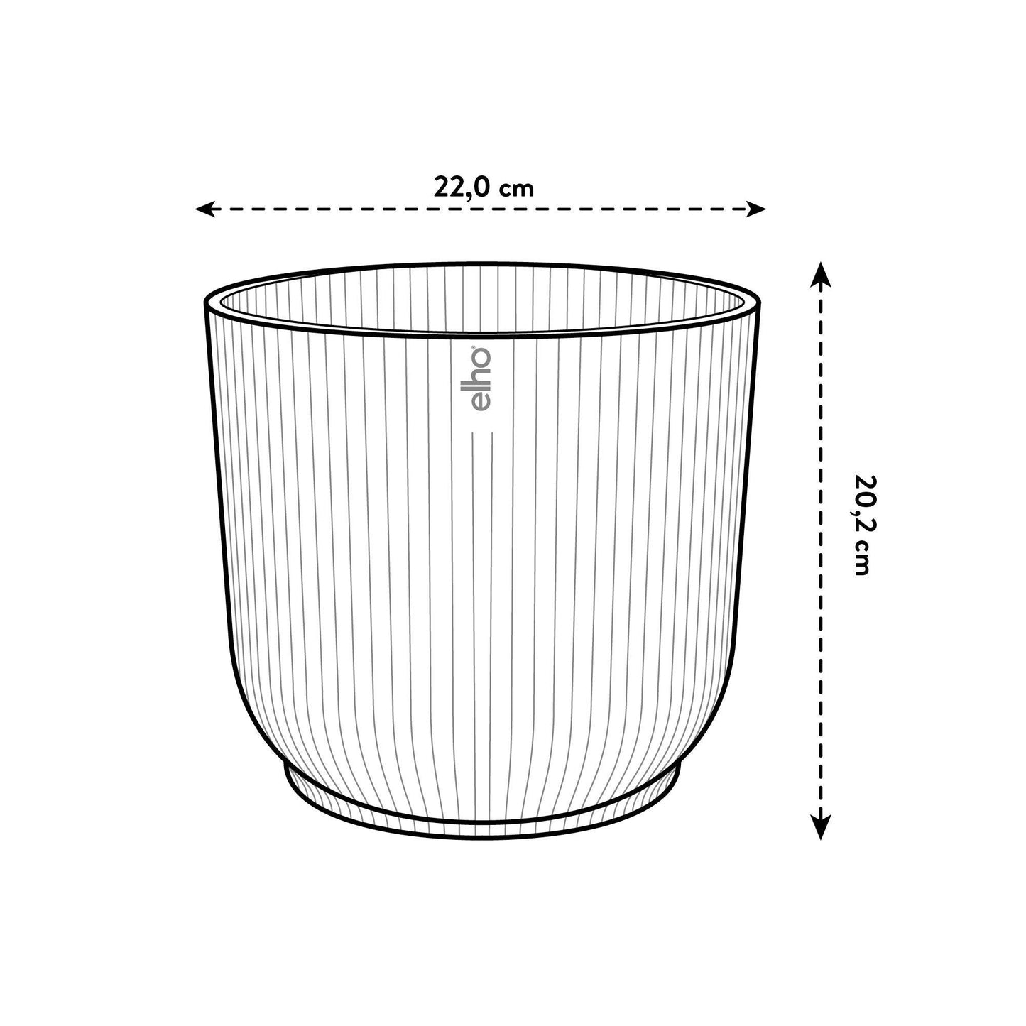 Pot elho Vibes Fold Round wit - D22 x H20 - Forestbloom