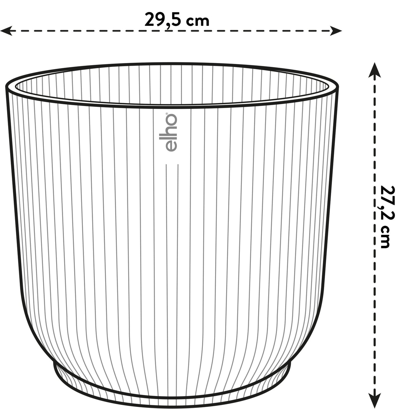 Pot elho Vibes Fold Round wit - D30 x H27 - Forestbloom