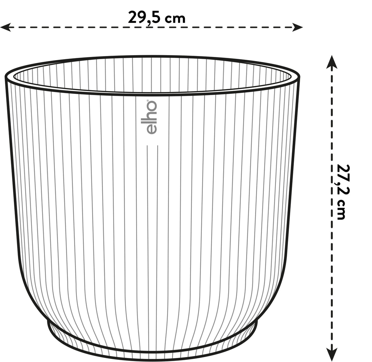 Pot elho Vibes Fold Round wit - D30 x H27 - Forestbloom