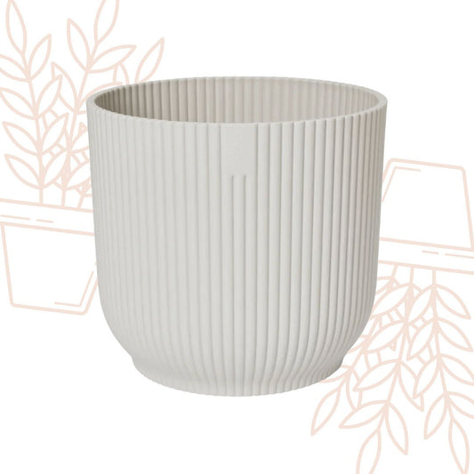 Pot elho Vibes Fold Round wit - including wheels - D35 x H33 - Forestbloom