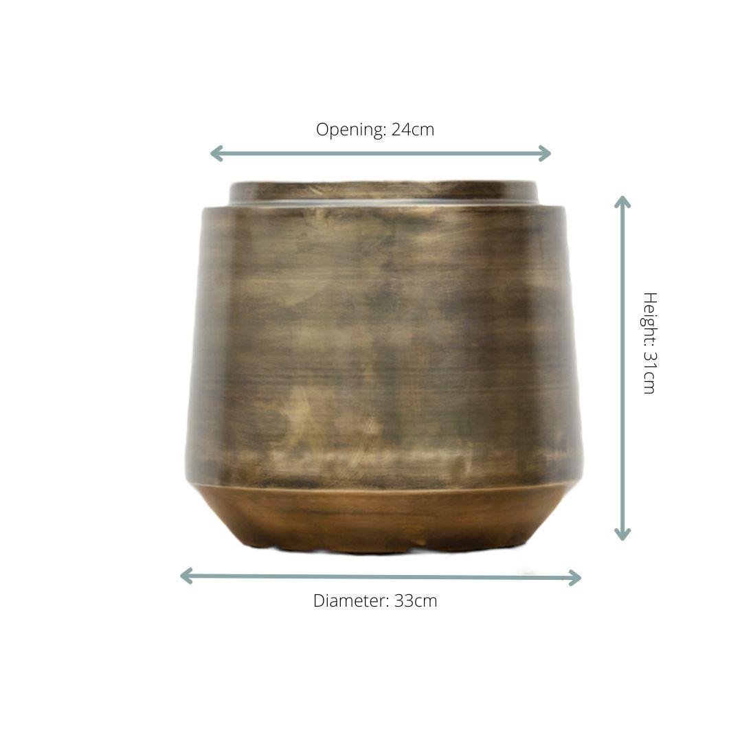 Pot Indigo Vintage Gold D33 x H31 - Forestbloom