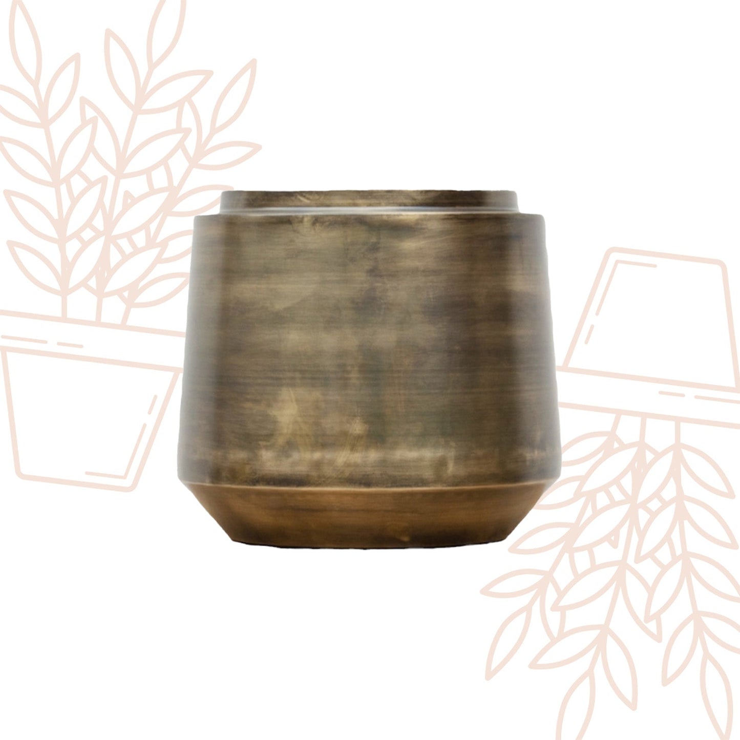 Pot Indigo Vintage Gold - D46 x H41 - Forestbloom
