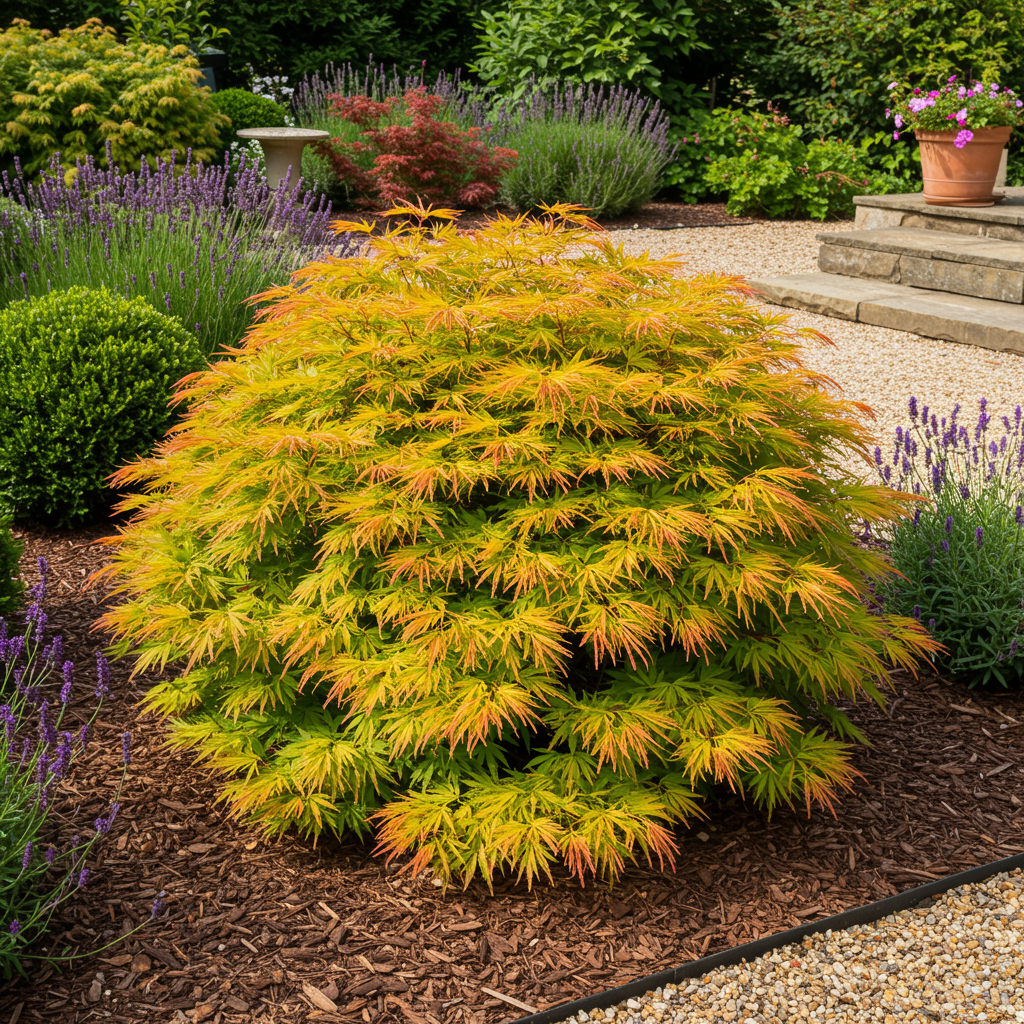 Terrasplant - Japanse Esdoorn - Acer palmatum Summergold - 2 Planten - Forestbloom