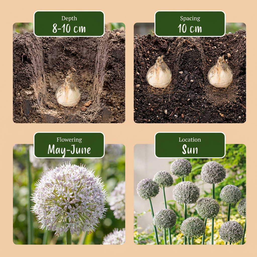 320x Allium Ping Pong - Sierui Ping Pong - Wit - Zomerbloeier - Bolmaat 6/7