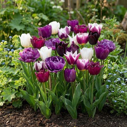 35x Tulipa Blueberry mix - Tulipa Blueberry mix - Diversen - Voorjaarsbloeier - Bolmaat 11/12