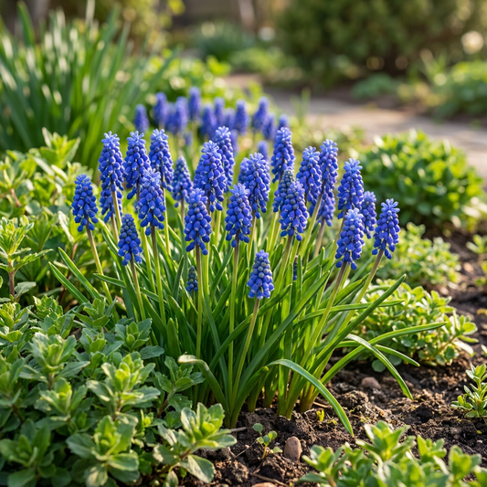 100x Muscari Armeniacum - Armeense druifhyacint - Blauw - Verwilderingsbol - Bolmaat 7/8