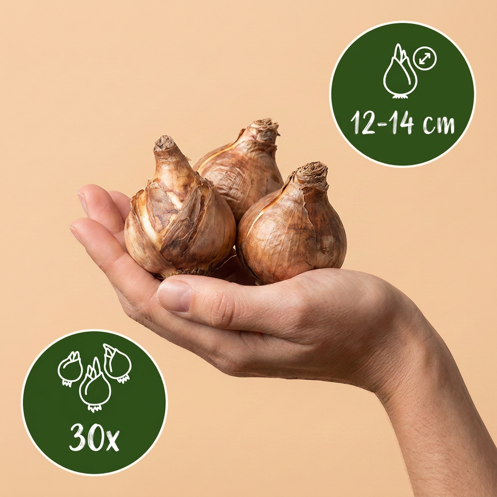 30x Narcissus Carlton - Gele narcis - Geel - Voorjaarsbloeier - Bolmaat 12/14
