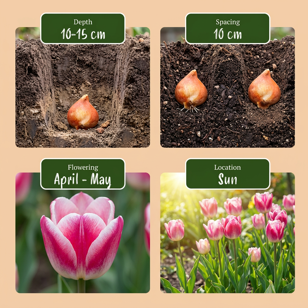 12x Tulipa Mata Hari - Mata Hari tulp - Roze en Wit - Voorjaarsbloeier - Bolmaat 11/12