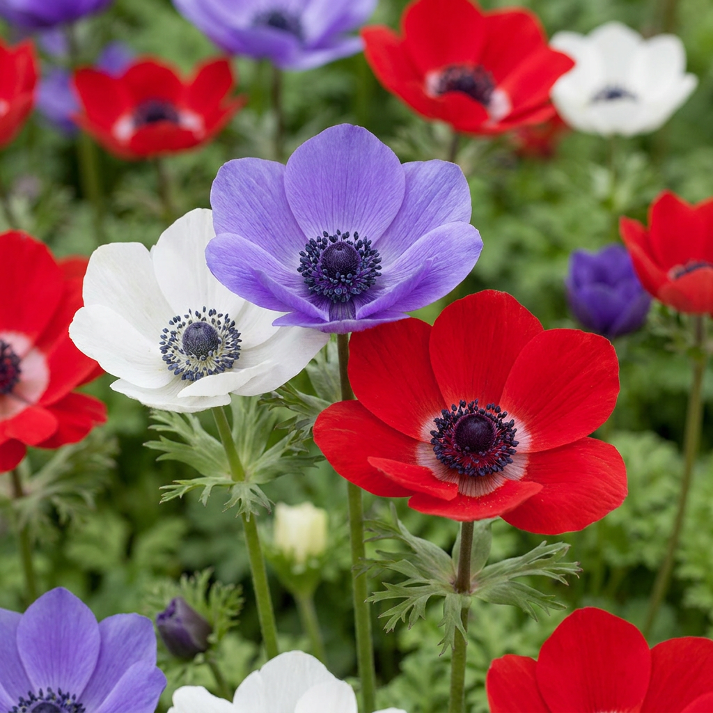 60x Anemone de Caen Mix - Klaproosanemoon de Caen mix - Diversen - Voorjaarsbloeier - Bolmaat 5/6