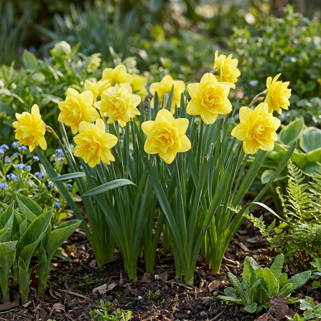 40x Narcissus Golden Ducat - Gevulde gele narcis - Geel - Voorjaarsbloeier - Bolmaat 12/14