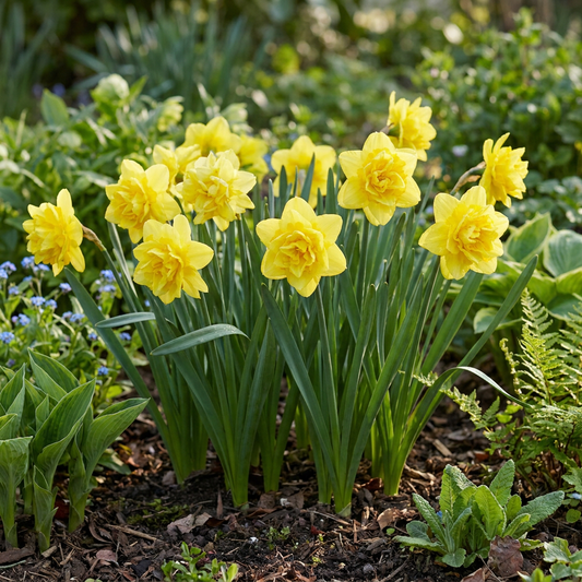 40x Narcissus Golden Ducat - Gevulde gele narcis - Geel - Voorjaarsbloeier - Bolmaat 12/14