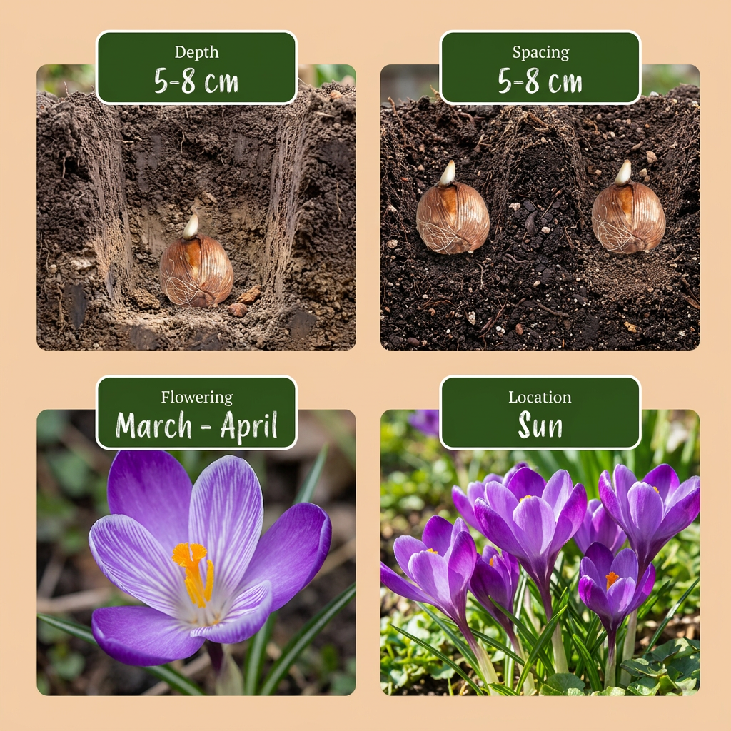 400x Crocus Ruby Giant - Krokus - Paars - Verwilderingsbol - Bolmaat 5/+