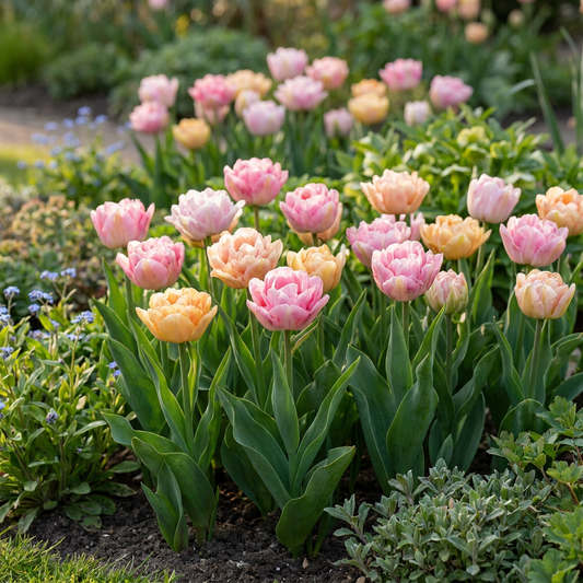 12x Tulipa Peaches & Kisses - Tulp Peaches & Kisses - Diversen - Voorjaarsbloeier - Bolmaat 11/12