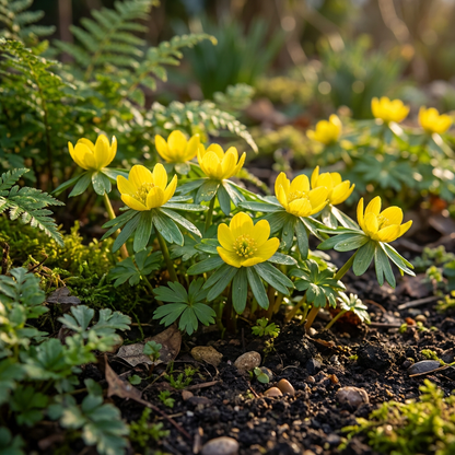 50x Eranthis Cilicica - Cilicisch winterakoniet - Geel - Voorjaarsbloeier - Bolmaat 4/5