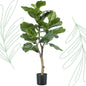 Kunstplant - Ficus Lyrata - Tabaksplant - 90 cm - Forest Plants