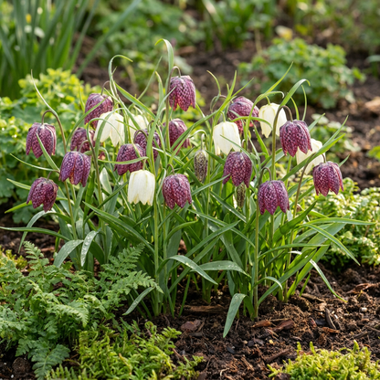 120x Fritillaria Meleagris Mix - Kievitsbloem mix - Paars en Wit - Verwilderingsbol - Bolmaat 6/7