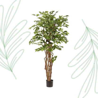 Kunstplant - Ficus liana  - Vioolbladplant - 170 cm - Forest Plants