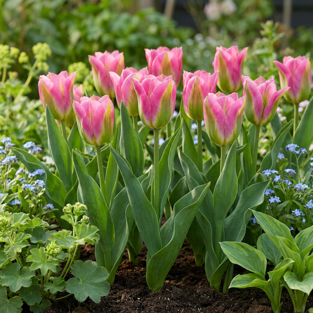 48x Tulipa Striped Crown - Gestreepte Kroon Tulp - Diversen - Voorjaarsbloeier - Bolmaat 11/12