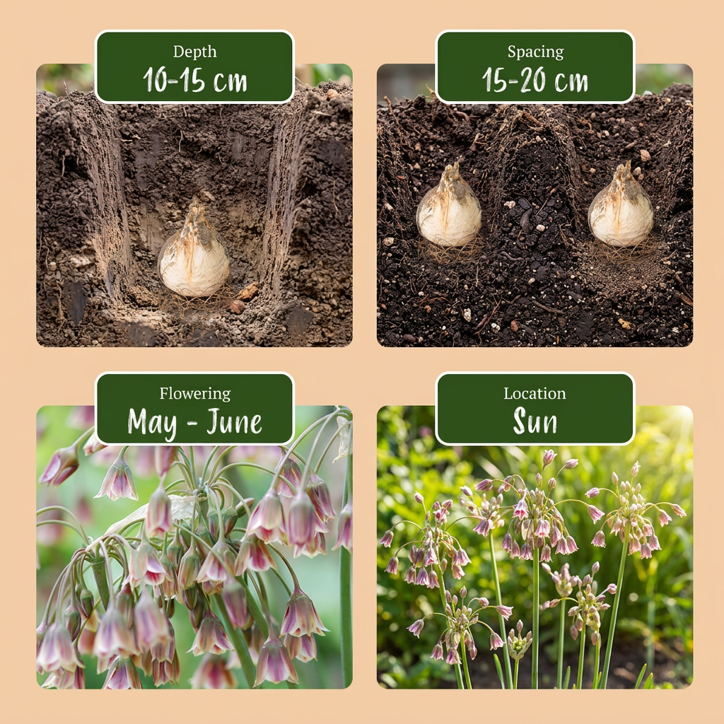 40x Allium Siculum - Siciliaanse honingklokje - Crème en Roze - Zomerbloeier - Bolmaat 10/12