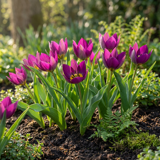 100x Tulipa Persian Pearl - Tulipa Persian Pearl - Paars - Voorjaarsbloeier - Bolmaat 6/7