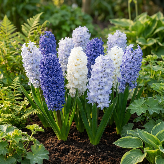 10x Hyacinthus Blue water mix - Blauwe hyacint - Blauw - Voorjaarsbloeier - Bolmaat 14/15