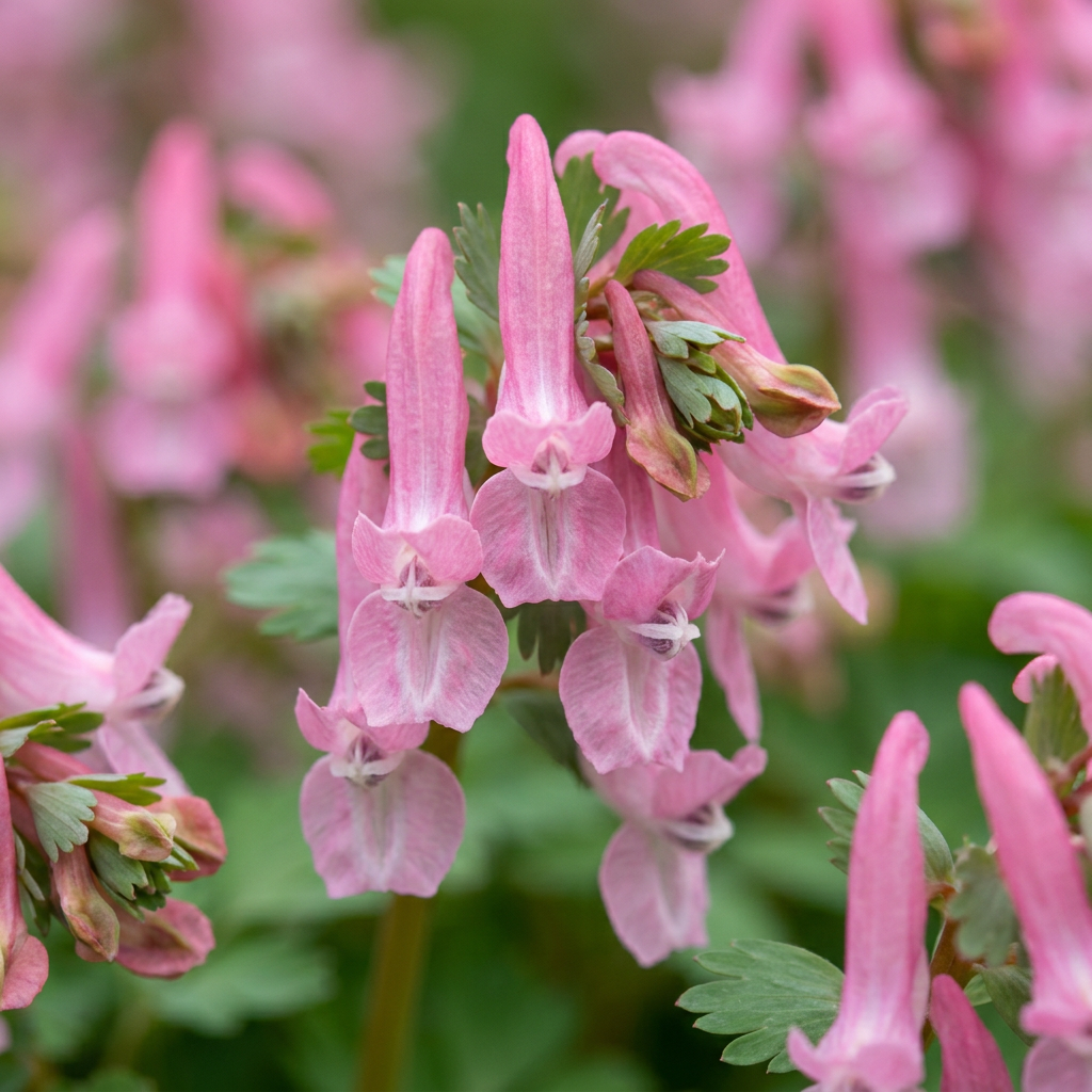 160x Corydalis Beth Evans - Helmbloem Beth Evans - Wit en Paars - Verwilderingsbol - Bolmaat 6/+
