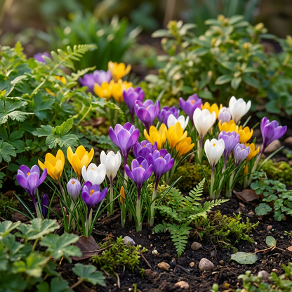 140x Crocus mix - Gemengde krokussen - Diversen - Verwilderingsbol - Bolmaat 7/8
